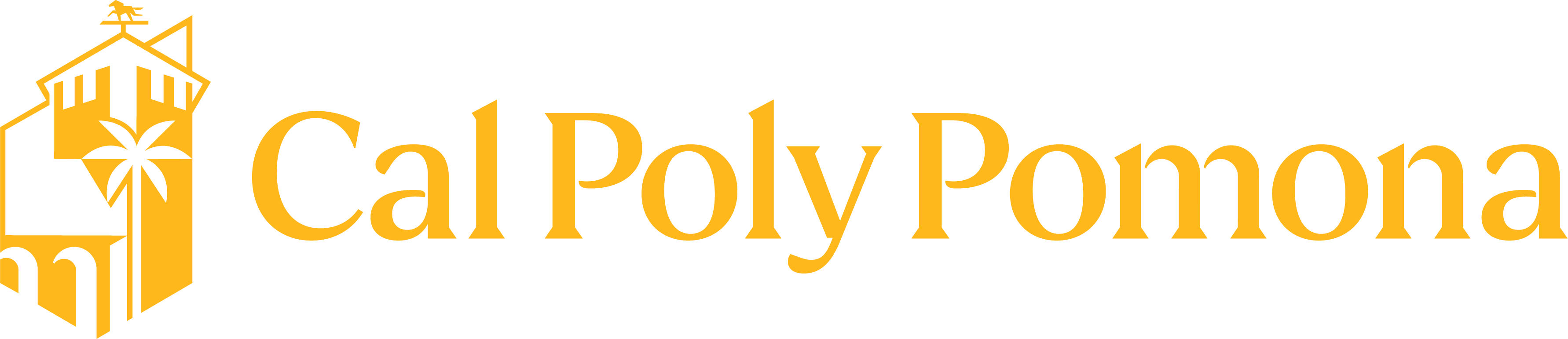 Cal Poly Pomona logo gold